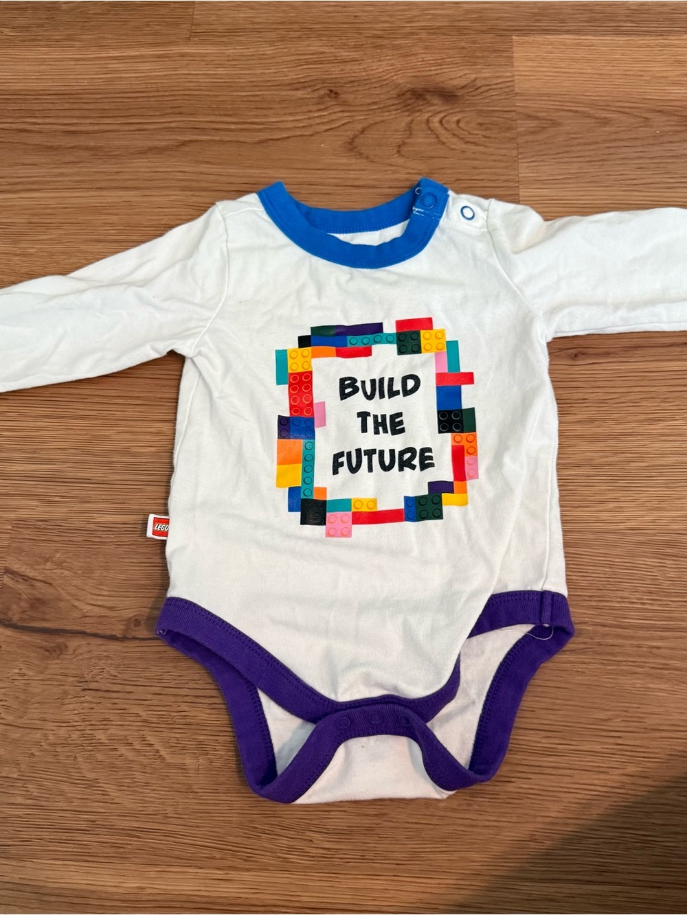 Lego X Target Collection Baby 3-6M Build The Future Blocks Long Sleeve Bodysuit
